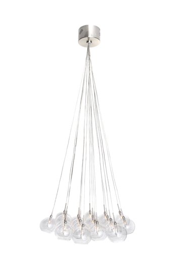 Foto para 10W Starburst 19-Light Pendant SNPC Clear Glass 12V G4 Xenon (OA HT 24"-53") (CAN 5.38"x3.13")