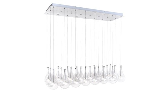 Picture of 10W Larmes 24-Light Pendant PC Clear Glass 12V G4 Xenon (OA HT 18"-66")