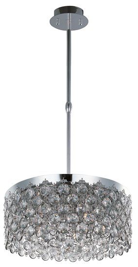 Picture of 40W Dazzle 5-Light Pendant PC Crystal G9 Xenon 19.5"x8" (OA HT 10"-54")