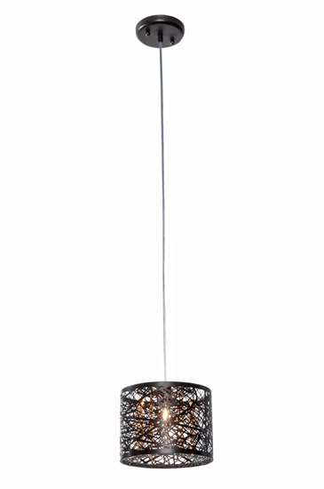 Picture of 50W Inca 1-Light Pendant BZ Cognac G9 Xenon (OA HT 18"-130") (CAN 4.7"x4.7"x0.8")