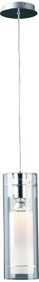 Picture of 50W Frost 1-Light Pendant PC Clear/White Glass MB PAR20 Halogen (OA HT 36"-136") 4-Min