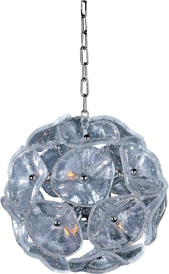 Foto para 40W Cassini 8-Light Pendant PC Clear Murano Glass G9 Xenon (OA HT 14"-130")36" Chain