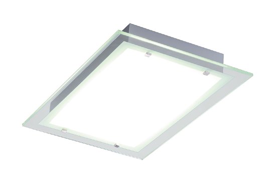 Picture of 36W Contempra 2-Light Flush Mount AL Clear Glass 2G11 Twin T5 CFL Fluorescent 