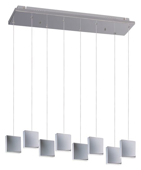 Picture of 2.4W Brick 8-Light LED Pendant PC White METAL (OA HT 5.5"-120")