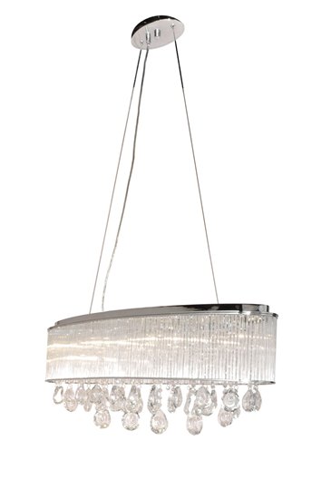 Foto para 40W Gala 7-Light Pendant PC Clear G9 (OA HT 25"-150")