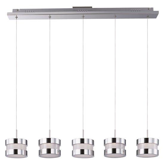 Foto para 4.8W Disco 5-Light LED Pendant PC White (OA HT 6"-126")