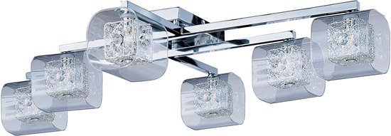 Foto para 40W Gem 6-Light Flush Mount PC Clear Glass G9 Xenon 