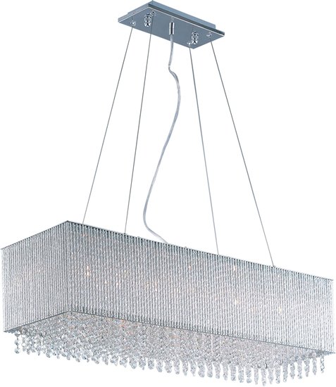 Foto para 40W Spiral 9-Light Pendant PC Lead - Glass Metal G9 Xenon (OA HT 30"-118") (CAN 8.3"x4.7"x1")