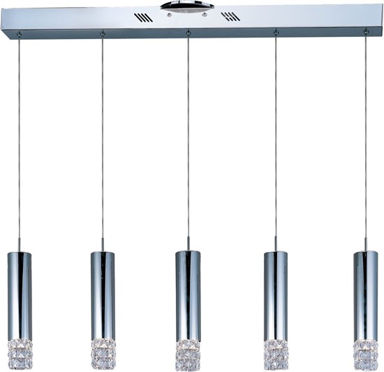 Foto para 20W Bangle 5-Light Pendant PC Crystal Glass 12V G4 Xenon (OA HT 18"-133")