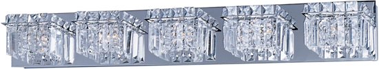 Foto para 50W Bangle 5-Light Bath Vanity PC Crystal Glass G9 Xenon 