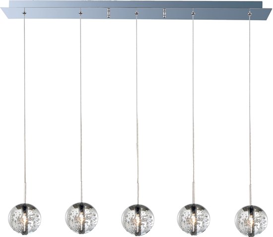 Picture of 20W Orb 5-Light Pendant PC Bubble Glass 12V G4 Xenon (OA HT 18"-128") (CAN 31.5"x4.33"x1.6")