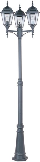 Picture of 100W 3-Light Outdoor Pole/Post Lantern BK MB Incandescent 