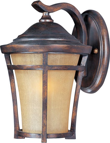 Foto para 100W Balboa VX 1-Light Outdoor Wall Lantern CO Golden Frost Glass MB Incandescent 10"x14" 