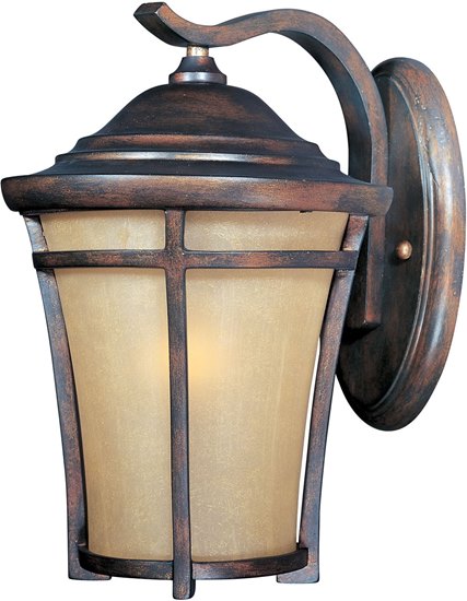 Foto para 100W Balboa VX 1-Light Outdoor Wall Lantern CO Golden Frost Glass MB Incandescent 7.5"x11.5" 