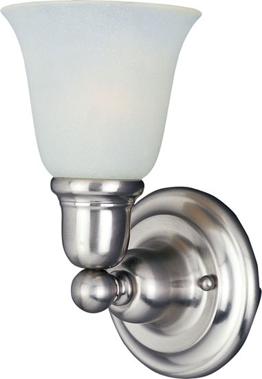 Foto para 100W Bel Air 1-Light Wall Sconce SN Soft Vanilla Glass MB Incandescent 