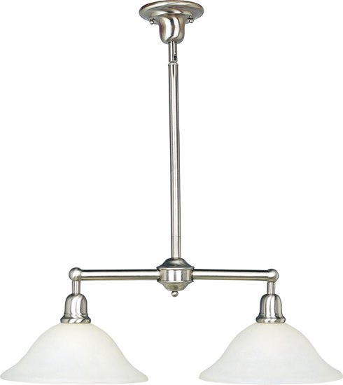 Foto para 100W Bel Air 2-Light Pendant SN Soft Vanilla Glass MB Incandescent (CAN 6.1"x3.15")