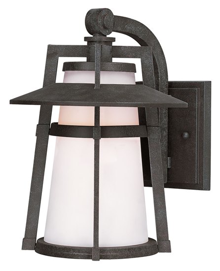 Foto para 100W Calistoga 1-Light Outdoor Wall Lantern AE Satin White Glass MB Incandescent 10.25"x15.5" 