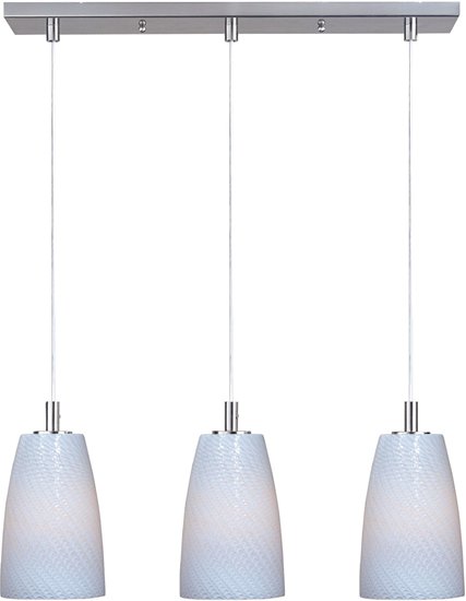 Picture of 100W Carte 3-Light Pendant SN White Ripple MB (OA HT 24"-60")