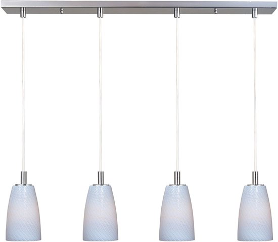 Picture of 100W Carte 4-Light Pendant SN White Ripple MB (OA HT 24"-60")