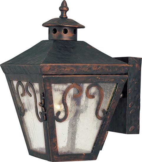 Foto para 100W Cordoba 1-Light Outdoor Wall Lantern OI Seedy Glass MB Incandescent 