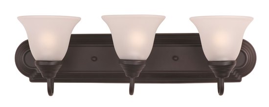 Picture of 100W Essentials - 801x-Bath Vanity OI 3-lights Frosted Glass MB Incandescent 