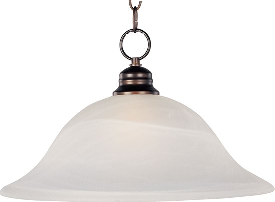 Foto para 100W Essentials - 9106x-Single Pendant OI Marble Glass MB Incandescent 36" Chain