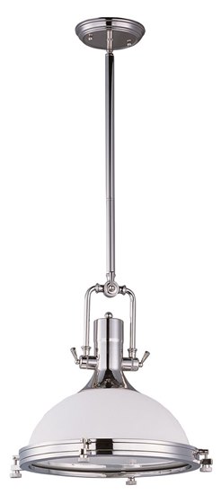 Picture of 100W Hi-Bay 1-Light Pendant PN Satin White MB (OA HT 61")