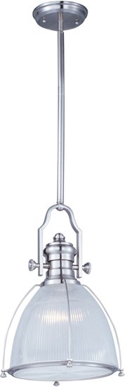 Picture of 100W Hi-Bay 1-Light Pendant SN Clear Halophane Glass MB Incandescent (OA HT 64")