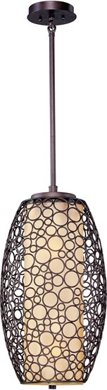 Picture of 100W Meridian 2-Light Pendant UB Dusty White Glass MB Incandescent (OA HT 70")