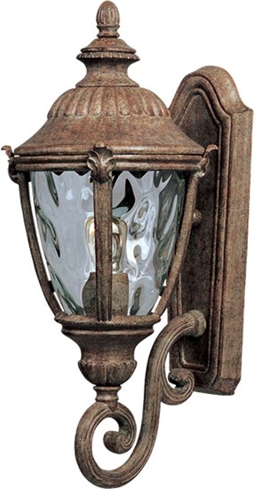 Foto para 100W Morrow Bay Cast 1-Light Outdoor Wall Lantern ET Water Glass Glass MB Incandescent 8.5"x20" 