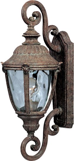 Foto para 100W Morrow Bay VX 1-Light Outdoor Wall Lantern ET Water Glass Glass MB Incandescent 8.5"x22" 