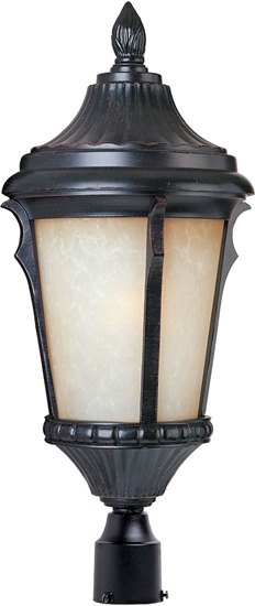 Foto para 100W Odessa Cast 1-Light Outdoor Pole/Post Lantern ES Latte Glass MB Incandescent 9"x20.5" 