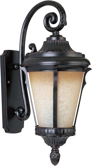 Foto para 100W Odessa Cast 1-Light Outdoor Wall Lantern ES Latte Glass MB Incandescent 11.5"x26.5" 