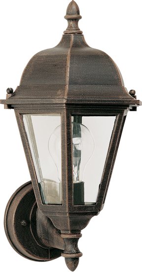 Foto para 100W Westlake Cast 1-Light Outdoor Wall Lantern RP Clear Glass MB Incandescent 8"x15" 6-Min