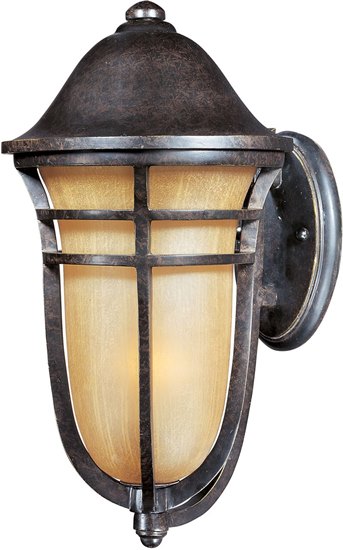 Picture of 100W Westport VX 1-Light Outdoor Wall Lantern AT Mocha Cloud Glass MB Incandescent 9"x17.5" 