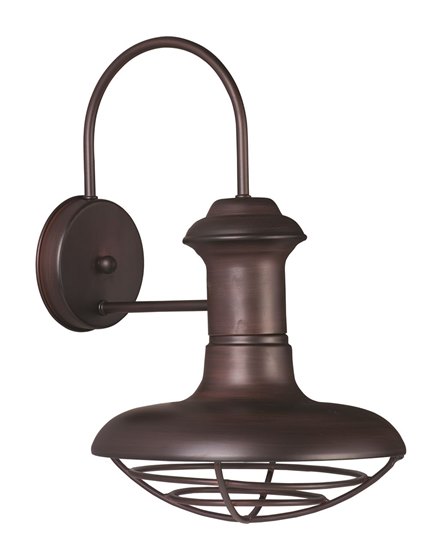 Foto para 100W Wharf 1-Light Outdoor Wall Lantern OB MB 10"x15.25" 