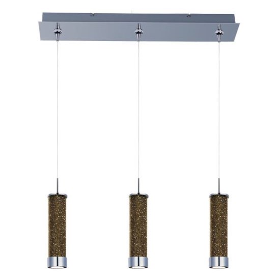 Picture of 11.5W Chroma 3-Light LED RapidJack Pendant and Canopy PC Champagne Glass Cree® LED (OA HT 22.5"-142.5") (CAN 24.25"x4.5"x2.5")