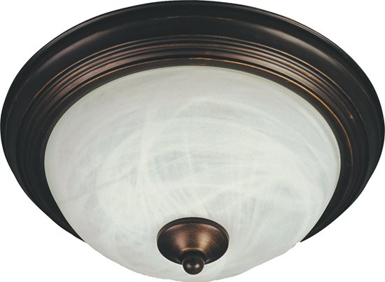 Foto para 13W 1-Light Flush Mount OI Marble Glass GU24 Fluorescent 