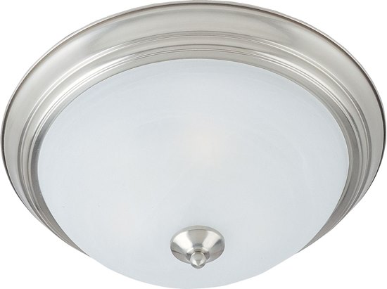 Foto para 13W 1-Light Flush Mount SN Marble Glass GU24 Fluorescent 