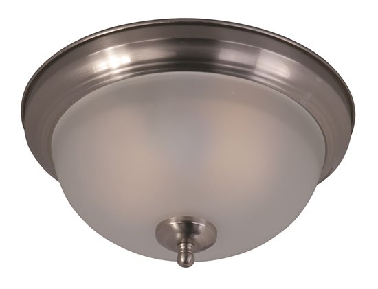 Foto para 13W 2-Light Flush Mount SN Frosted Glass GU24 Fluorescent 11.5"x6" 