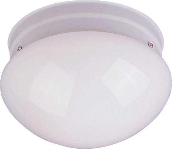 Foto para 13W 2-Light Flush Mount WT White Glass GU24 Fluorescent 8-Min