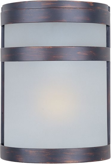 Foto para 13W Arc EE 1-Light Outdoor Wall Lantern OI Frosted Glass GU24 Fluorescent 