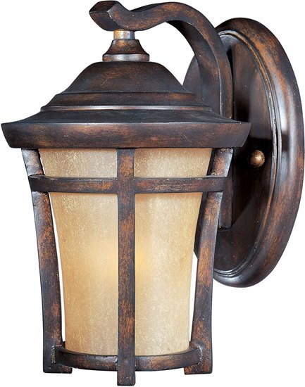 Foto para 13W Balboa VX EE 1-Light Outdoor Wall Mount CO Golden Frost Glass GU24 Fluorescent 6.5"x9.5" 