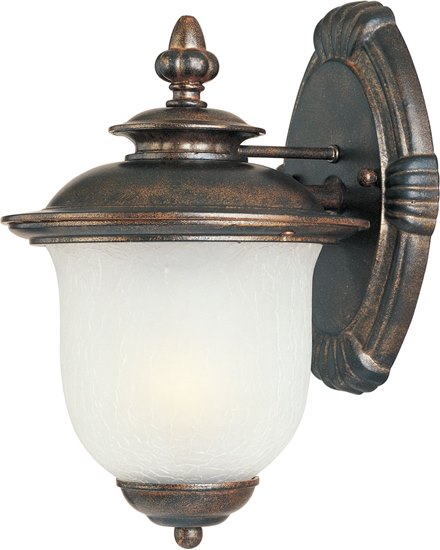 Picture of 13W Cambria EE 1-Light Outdoor Wall Lantern CH Frost Crackle Glass GU24 Fluorescent 