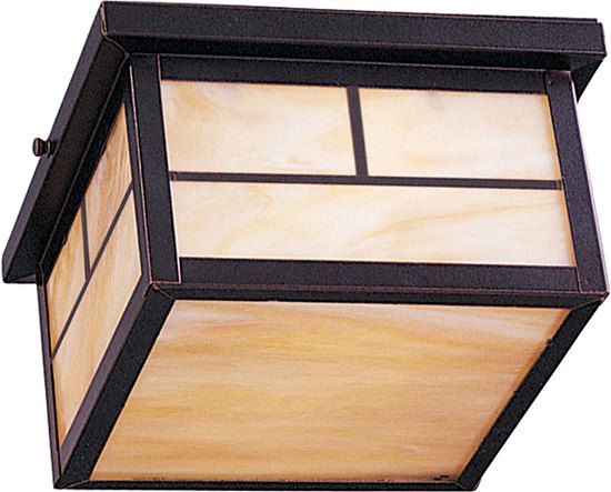 Foto para 13W Coldwater EE 2-Light Outdoor Ceiling Mount BU Honey Glass GU24 Fluorescent 