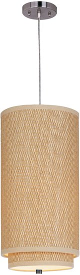 Foto para 13W Elements 1-Light Pendant with Cord SN Natural Fiber GU24 Fluorescent (OA HT 32"-136")