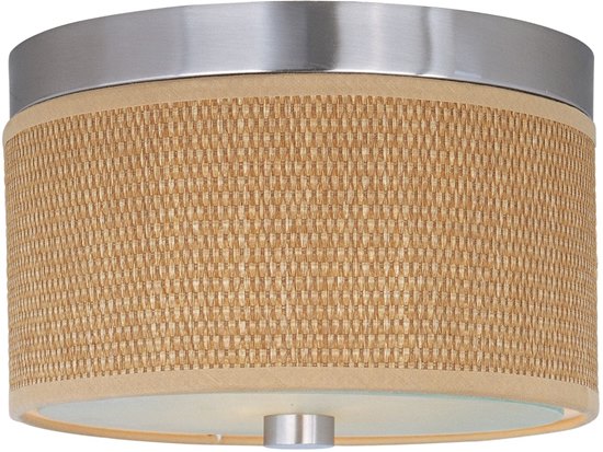 Picture of 13W Elements 2-Light Flush Mount SN Natural Fiber GU24 Fluorescent 