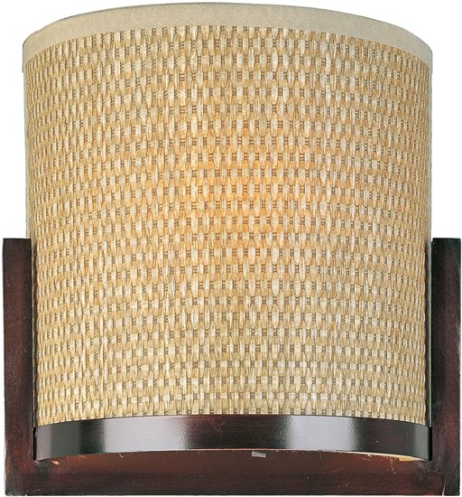 Picture of 13W Elements 2-Light Wall Sconce OI Natural Fiber GU24 Fluorescent 