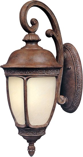 Foto para 13W Knob Hill EE 1-Light Outdoor Wall Lantern SE Snow Flake Glass GU24 Fluorescent 8"x19.5" 