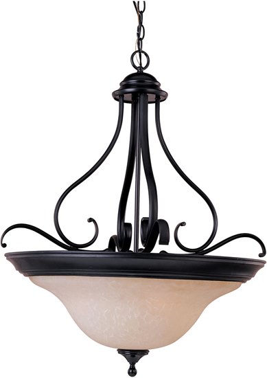 Foto para 13W Linda EE 4-Light Invert Bowl Pendant OI Wilshire Glass GU24 Fluorescent 36" Chain